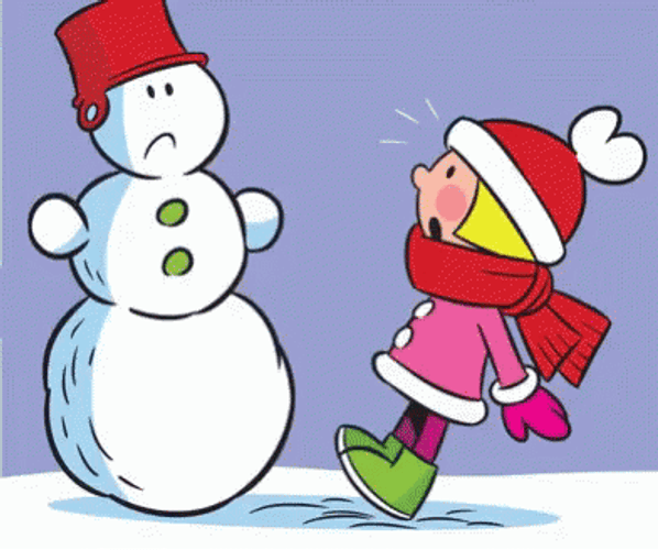 Kid Remove Snowman Nose GIF