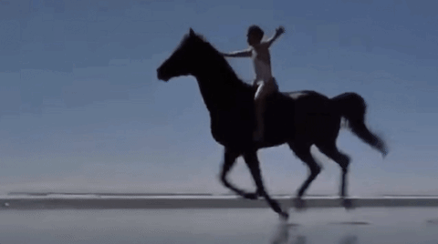Kid Riding Horse Feeling Free GIF