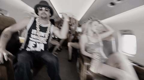 Kid Rock Music Video In The Airplane GIF