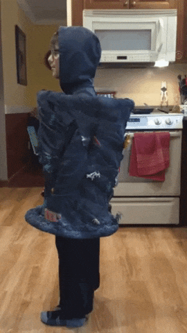 Kid's Fire Tornado Holloween Costume GIF