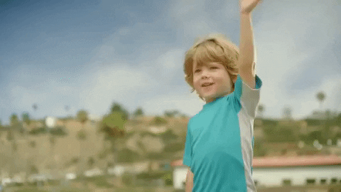 Kid Says Goodbye To Orca GIF