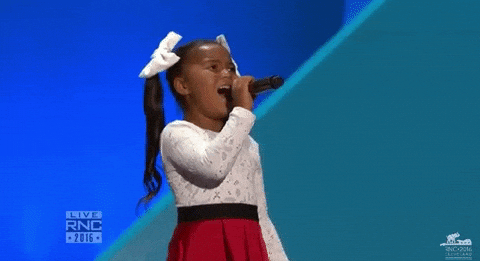 Kid Singer Heavenly Joy Singing In Rnc Rally GIF