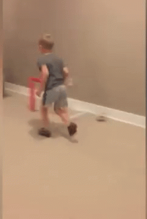 Kid Slam Dunk Funny Fail GIF