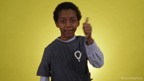 Kid Thumbs Up Approval GIF