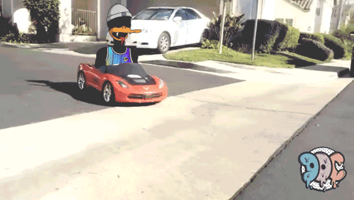 Kid Toy Car Crash Slide GIF