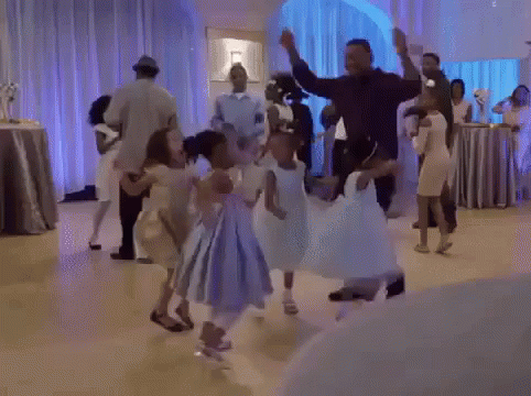 Kids Crazy Dancing At Party GIF