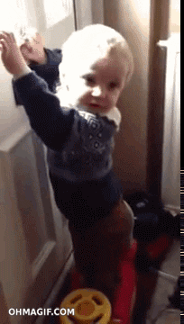 Kids Falling Post Surprise Delivery Fail GIF