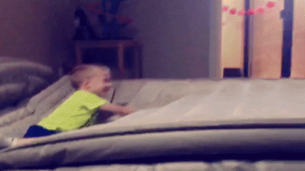 Kids Falling While Playing Sibling GIF