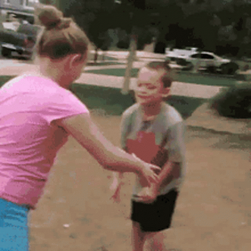 Kids Fighting Kick In The Nuts GIF