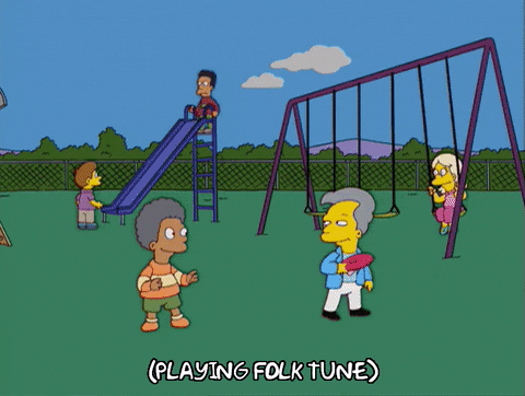 Kids Having Fun At Playground The Simpsons GIF