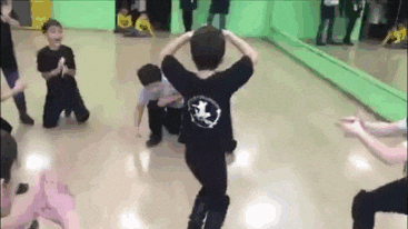 Kids Having Fun In Dance Studio GIF