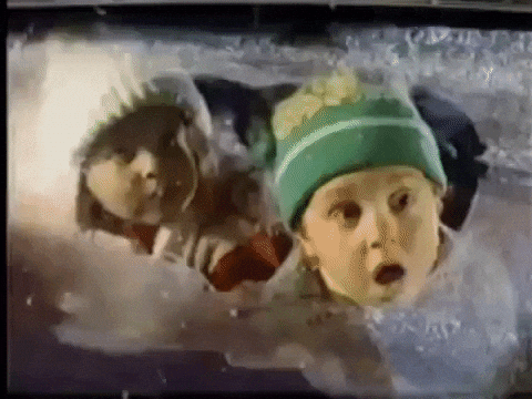 Kids Looking Shocked Retro Commercial GIF