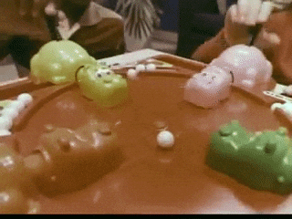 Kids Playing 90s Hungry Hippo GIF
