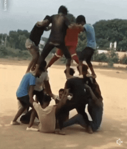 Kids Playing And Doing Team Work GIF