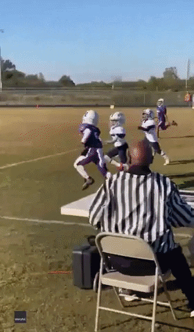 Kids Playing Football On Sunny Day GIF