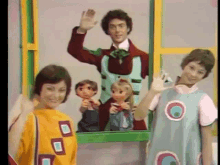 Kids Show Hosts Waving Bonjour GIF