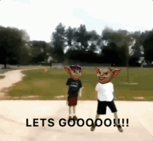 Kids Standing in Park Saying Lets Gooooo