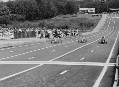 Kids Vintage Race Finish Line GIF