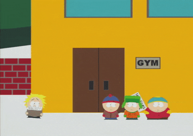 Kids Waiting At Gym Door South Park GIF