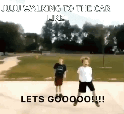 Kids Walking To Car Excited GIF