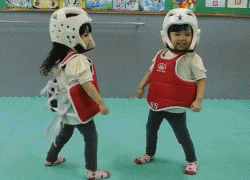 Kids Wearing Vests And Helmets GIF