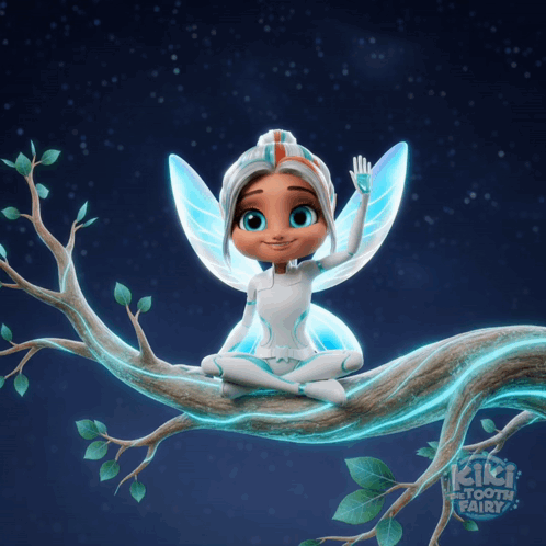 Kiki Tooth Fairy Sitting On Branch GIF