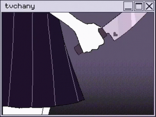 Kill Animated Girl Spinning Knife GIF