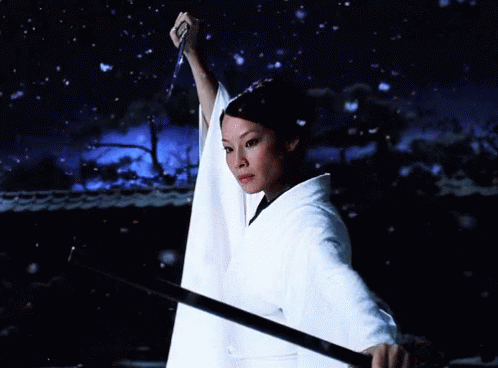 Kill Bill O-ren Ishii Holding Swords GIF