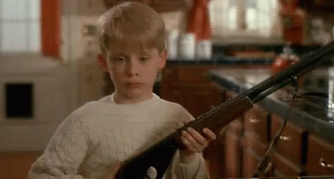 Kill Kevin Mccallister Home Alone Holding Gun GIF