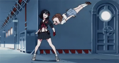 Kill La Kill Ryuko Spinning Mako GIF