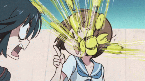 Mako's Face Hit Kill La Kill GIF