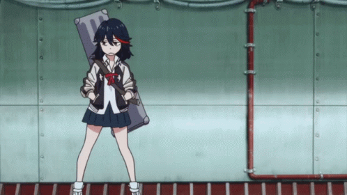 Kill La Kill Mako Mankanshoku Slipped GIF
