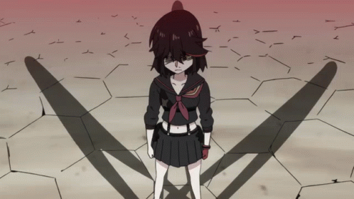 Kill La Kill Ryuko Bursting In Anger GIF