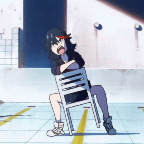 Kill La Kill Ryuko On A Chair GIF