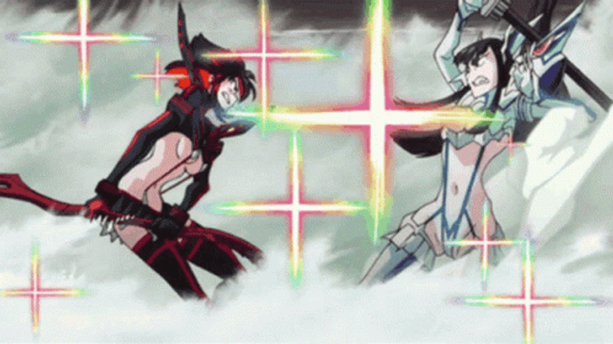Kill La Kill Kiryuin And Ryuko Battle GIF