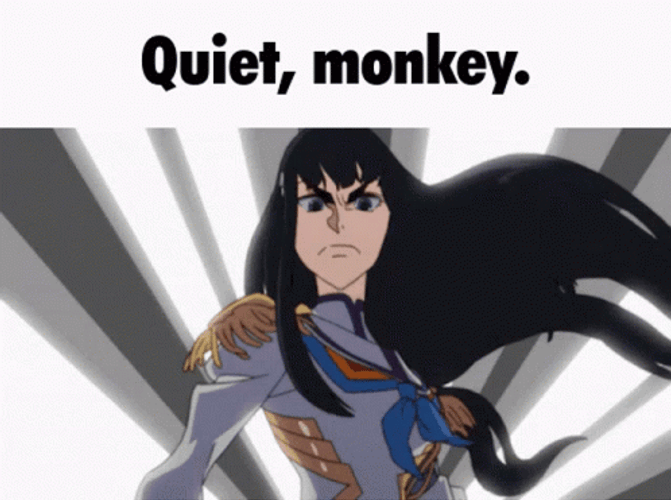 Kill La Kill Quiet Monkey GIF
