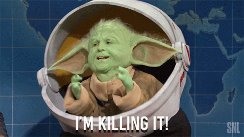 Snl Grogu I'm Killing It GIF