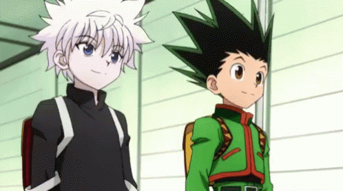 Killua and Gon Standing Next to Each Other