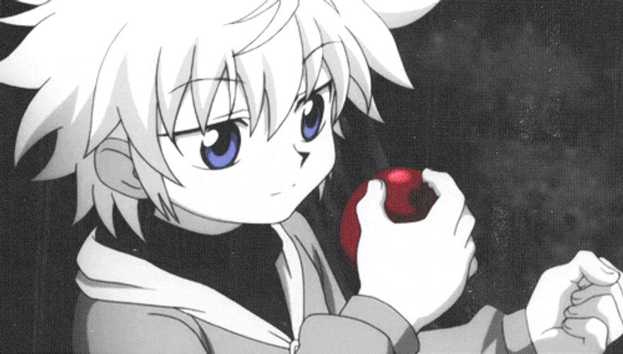 Killua Kid Eating Apple GIF