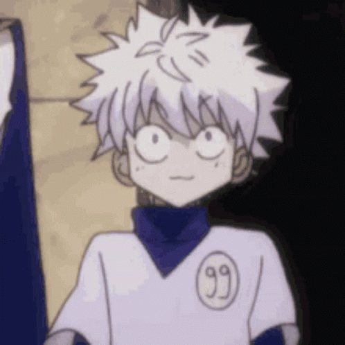 Killua Pfp Looking Left And Right GIF