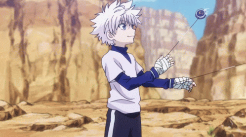 Killua Pfp Playing Yoyo GIF