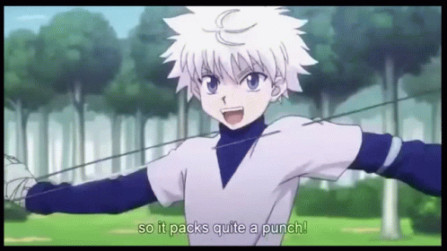 Killua Zoldyck Hitting Man With Yo Yo Anime GIF