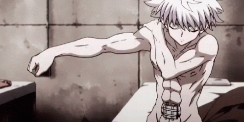 Killua Zoldyck Stretching His Muscles GIF