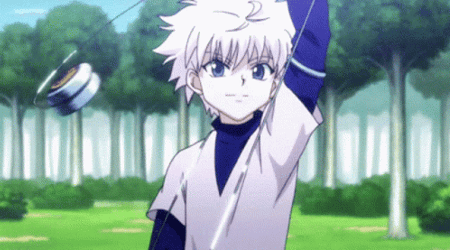 Killua Zoldyck Using Yoyo Attack GIF
