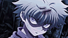 Killua Zoldyck Wicked Smile & Stare GIF