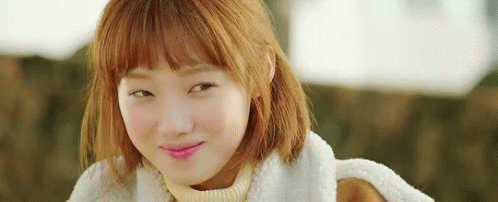 Kim Bok-joo Finger Hearts Kiss GIF