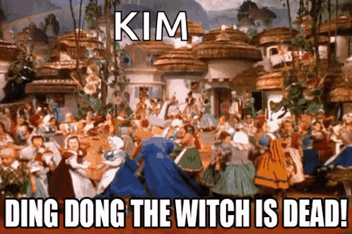 Kim Ding Dong The Witch Is Dead GIF
