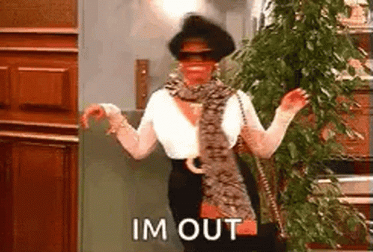 Kim Field Confidently Saying I'm Out GIF