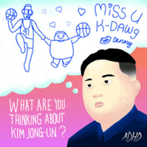 Kim Jong Un Miss You Cartoon GIF