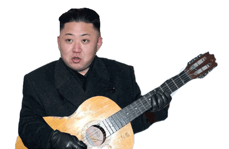 Kim Jong Un Playing Guitar GIF